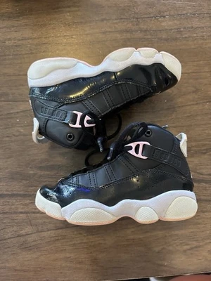 Jordan 6 Anillos Negro Rosa Niñas 11c Niño Pequeño Foto 1 de 4