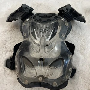 FOX RACING MOTOCROSS CHEST PROTECTOR KIDS/YOUTH Black Silver Small - Picture 1 of 6
