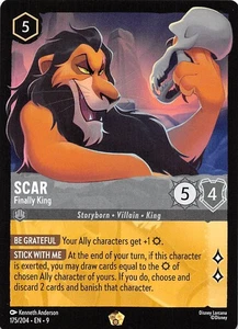 Scar Finally King 175/204 Fabled Disney Lorcana 019409 - Picture 1 of 2