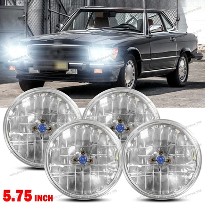 Faro haz alto/bajo DOT para Mercedes-Benz 380SL 450SL 560SL 4x 5-3/4" 5,75" Foto 1 de 4