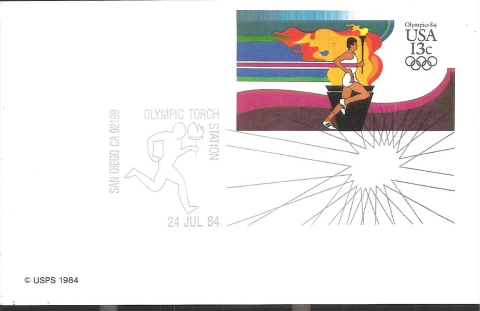 1984 OLYMPIC TORCH STATION San Diego CA  24 July 1984 - Image 1 of 1