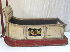 Antique Laiterie Frontenac Dairy Delivery Dog Sleigh c. 1905
