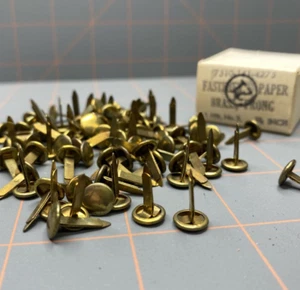 No. 2 Vintage Brass 100 CT  1/2" Paper Fastener Prongs - Picture 1 of 5