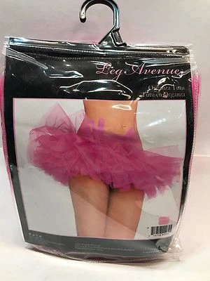 Nuevo Tutú de Organza Leg Avenue Rosa Neón Talla Única 100% Poliéster Foto 1 de 3