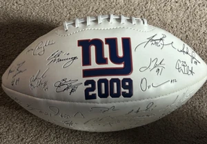 2009 NEW YORK GIANTS TEAM LASER SIGNIERT FOOTBALL - Bild 1 von 4
