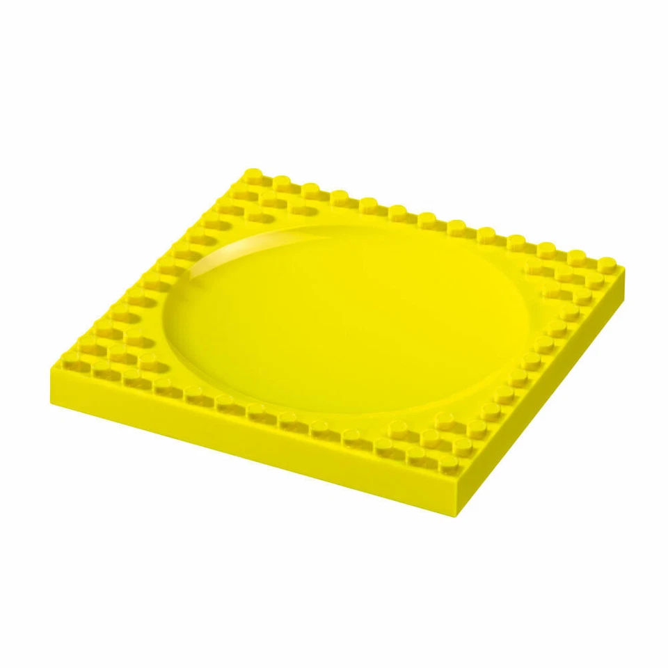 Placematix Kinder Teller Kinderbausteine Kindergeschirr Flach Gelb PM104001A - Bild 1 von 1