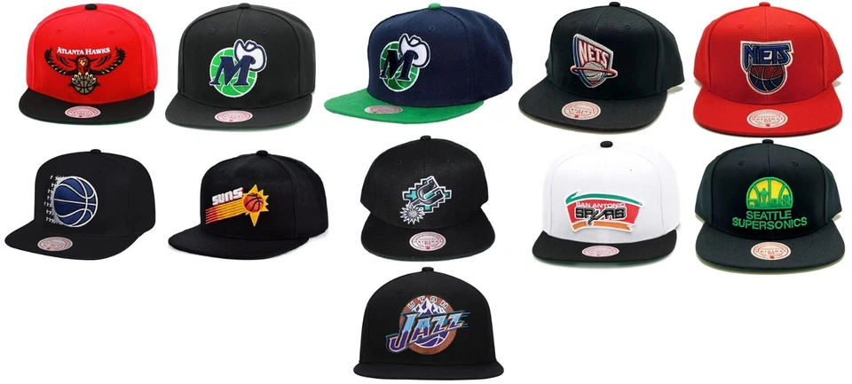 NBA Surtido Equipos Mitchell and Ness Adulto Núcleo Snap Back Gorra Sombrero Gorro M&N NUEVO Foto 1 de 1
