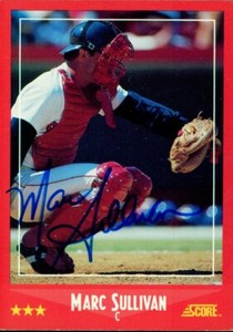 1988 Score MARC SULLIVAN Signed Card autograph AUTO RED SOX QUINCY, MA
