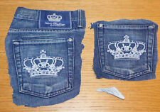 2 poches LOGO couronne england SYMBOLE Victoria Beckham lady jean's pocket SIGN