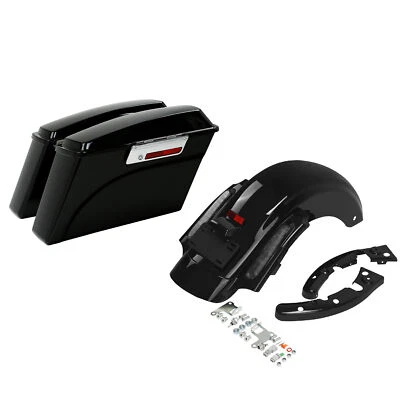 Alforjas y guardabarros trasero aptos para Harley Touring CVO Electra Street Glide 09-2013 Foto 1 de 4