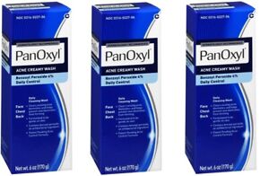 Panoxyl 4% Acne Face, Chest, Back Wash 6 oz : 3 packs