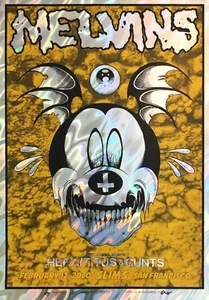 MELVINS San Francisco 2020 silkscreened poster Alan Forbes FOIL VARIANT - Picture 1 of 1