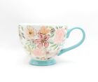 Floral Doodle Coffee Tea Mug Cup 12 Oz Soft Tones Ceramic By Potter?S Studio