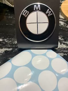 ALL WHITE Emblem Overlay Stickers 320i 330i 330e 328d 340i M3 xDrive For BMW - Picture 1 of 3
