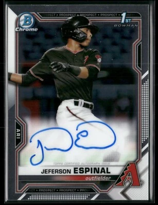 2021 Bowman Chrome JEFFERSON ESPINAL Chrome 1st Prospect Auto #CPA-JE U212 - Image 1 of 3