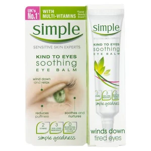 2 x Simple Soothing Eye Balm Winds Down & Reduces Puffiness and Relax Tired Eyes - Picture 1 of 4