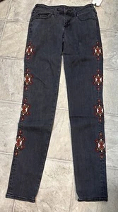 Melrose and Market Skinny Jeans Stretch Damen 26 Azteken Tencel Neu mit Etikett $ 159 - Bild 1 von 16