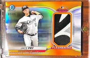 2021 Bowman Chrome Jace Fry Arizona Fall League Patch Orange Refractor SP /25 - Picture 1 of 1