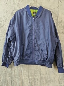 Active Frontier Vintage Men XL Navy Jacket windbreaker rain nylon - Picture 1 of 10