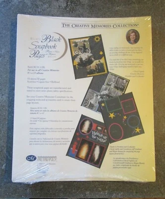 Creative Memories 8-1/2 x11 BLACK Scrapbook Refill Pages (15) Brand NEW - Imagem 1 de 3