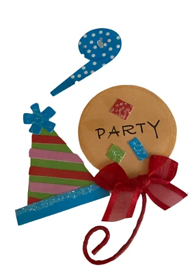 Scrapbooking Embellishments Birthday Party Theme Horn Hat Die Cuts Scrapbooking - Image 1 of 4