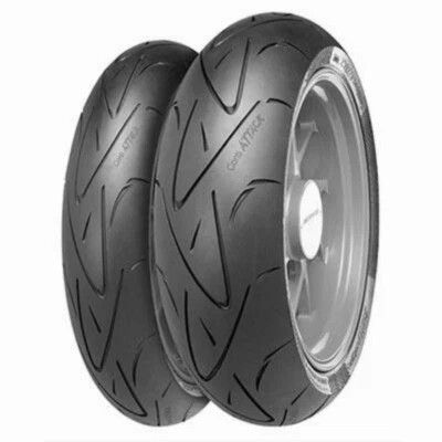 SATZ MOTORRADREIFEN CONTINENTAL CONTISPORTATTACK 120 70 R 17 58 W 180 55 R 17 73 - Bild 1 von 4