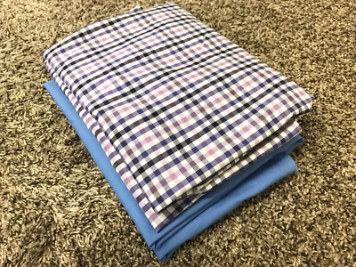 Lote De 2 Camisas De Vestir JF J.Ferrar Delgadas Azul Y Blanco/Púrpura Nuevas Con Etiquetas L 16-16.5 34-35 Foto 1 de 4