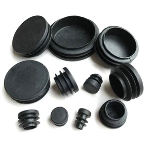 Round Plastic Black Blanking End Cap Caps Tube Pipe Inserts Plug Bung 12mm~76mm - Picture 1 of 10