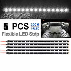 Car Motorcycle Lot Waterproof 12''/15 DC 12V Motor LED Strip Underbody Light Whi - Picture 1 of 7