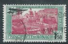 MONACO 1933 SG143 1f50 on 5f rose & green Air surcharge fine used. Cat £42