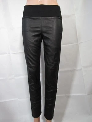 Pantalón IRO ILYES Detalle Cuero Negro Talla 38 Foto 1 de 4