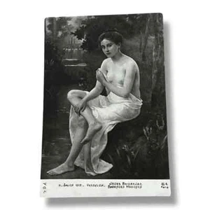 Salón de postales 1812 Vasselon Jeune Baigneuse Baden des Madchen Art Nude C830 - Imagen 1 de 2