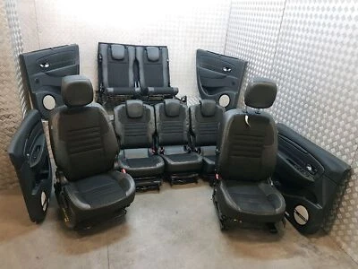 Intérieur complet sièges cuir / tissu carbone foncé - Renault Grand Scenic III * - Photo 1/4