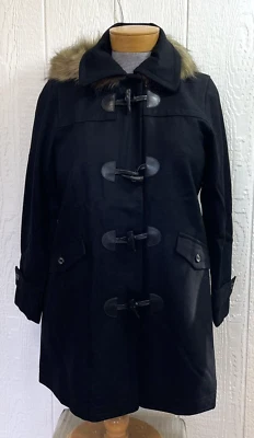 CHAPS by Ralph Lauren Abrigo Lana Mujer GRANDE Negro Palanca Chaquetón $249 NUEVO tt41 Foto 1 de 4
