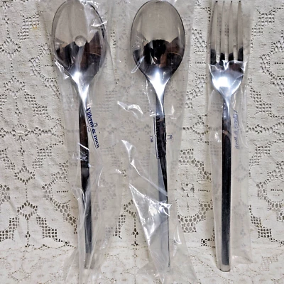 Villeroy & Boch New Wave Juego de Servir 3 Piezas Tenedor Perforado Acero Inoxidable 18/10 Nuevo Foto 1 de 4