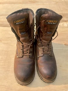 VTG CAROLINA Poplar Comp Toe Boot Leather Shoes Oil Resistant Men Brown SZ 11.5 - Picture 1 of 6