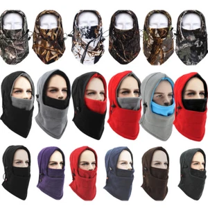 Balaclava Fleece Windproof Hat Hood for Cold Weather Hunting Ski Face Mask - Picture 1 of 67