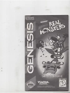 Real Monsters Sega Genesis Worn MANUAL ONLY Authentic NO TRACKINzG - Bild 1 von 1