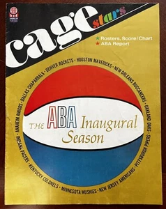 1967 FIRST EVER ABA BASKETBALL PROGRAM PRE-INAUGURAL – PACERS- UNSCORED-RARE!!!! - Picture 1 of 20