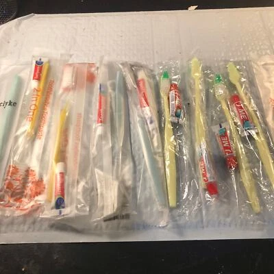 Disposable Toothbrushes Toothpaste Individually Wrapped (10) - Image 1 of 4