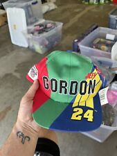 Vintage Nascar Dupont #24 Jeff Gordon Snapback Hat Chase Authentics Rainbow New