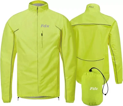 Wasserdichte gepolsterte Herren-Radjacke atmungsaktiv leicht Hi Viz Jacke - Bild 1 von 4