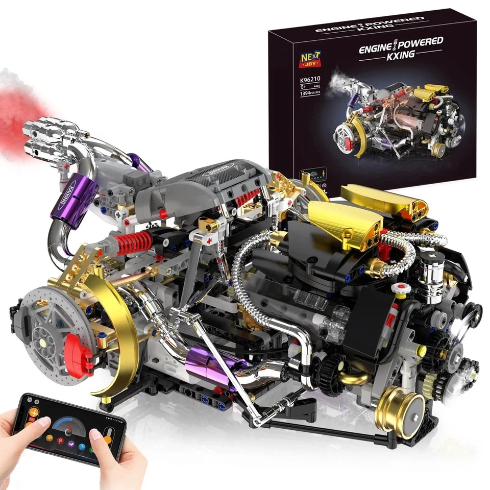 V8 Engine Model Kit That Works, 1394 PCS Advanced Collectible Engine Building... - image 1 of 4