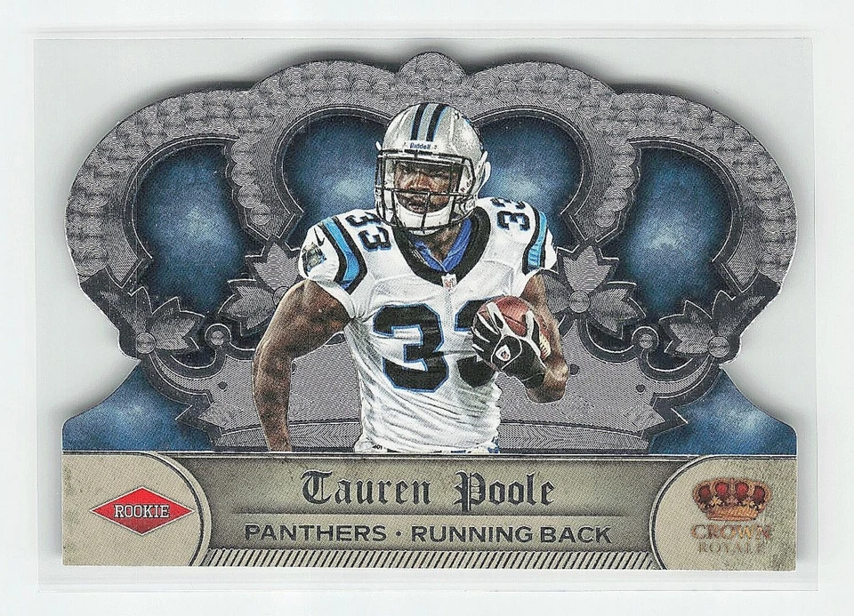 2012 Panini Football Crown Royale Tauren Poole /399 #237 RC Carolina Panthers - Image 1 of 2