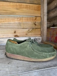 Clarks Originals Wallabee grün Wildleder Herren Chukka Stiefel Gummisohle Größe 11 16050 - Bild 1 von 16