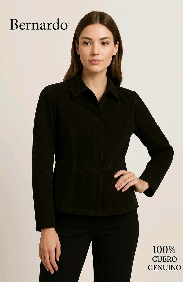 Bernardo Women's Blouse Top Black Leather Size 1X - Image 1 of 4