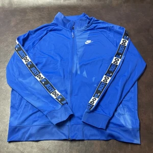 Giacca Nike uomo 2XL blu full zip JUST DO IT. Stampe manica  - Foto 1 di 9