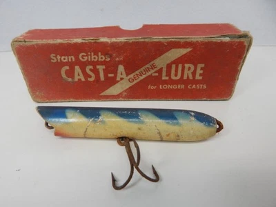 DE COLECCIÓN STAN GIBBS PESCA CAST-A-LURE CON CAJA ORIGINAL - Raro - Agua Salada Foto 1 de 4