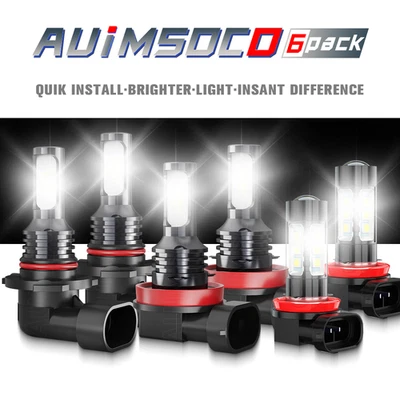 For Subaru Outback Legacy 2015-2018 LED Headlight Hi/Lo + Fog Lamps Bulbs Combo - Image 1 of 4