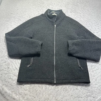 IBEX Boiled New Wool Jacket Gray Mock Neck Full Zip Heavyweight Mens Size Small - Image 1 of 4